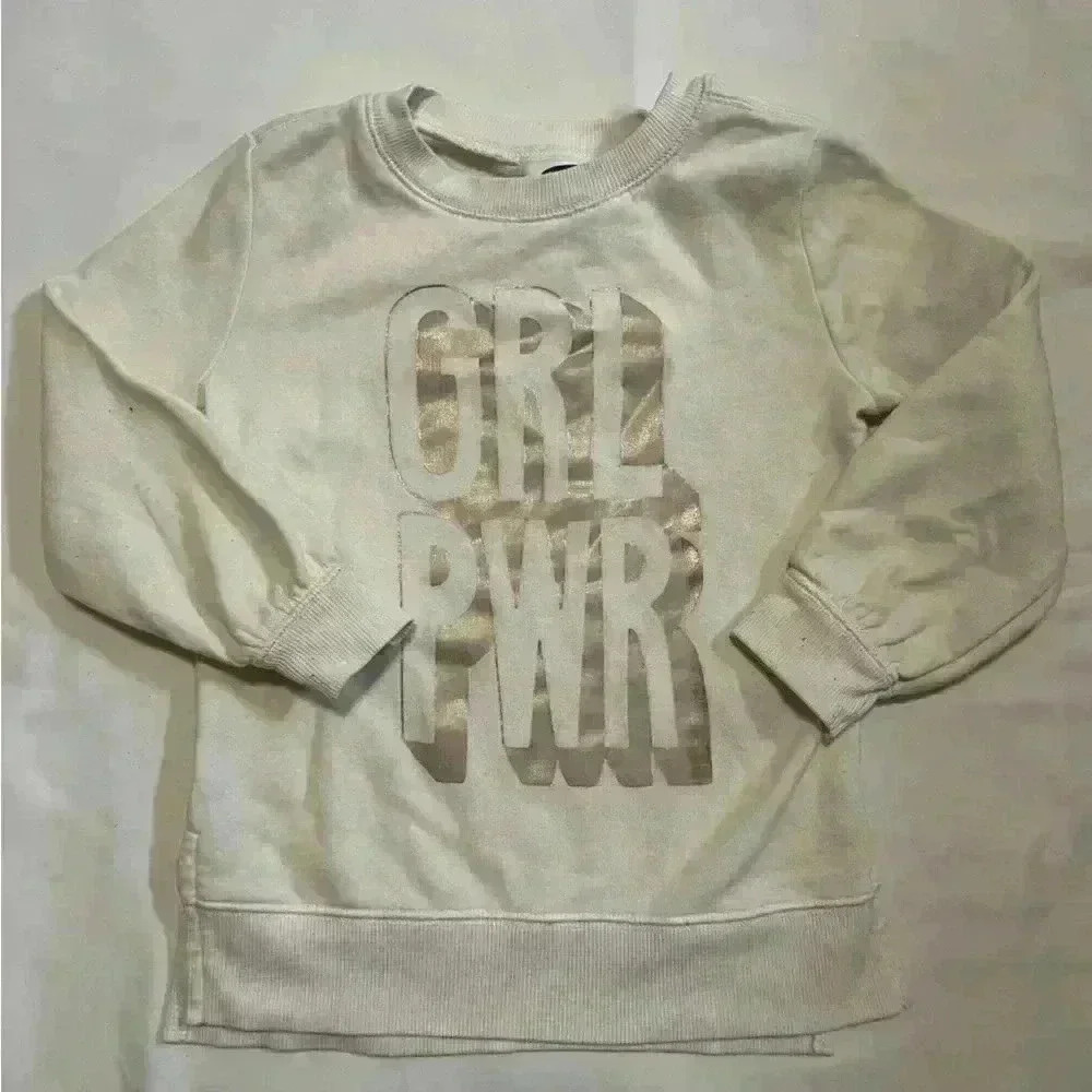 Old Navy Girl Power Sweatshirt Girls Kids Toddler 4T